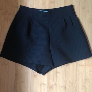 Black Pleated Shorts